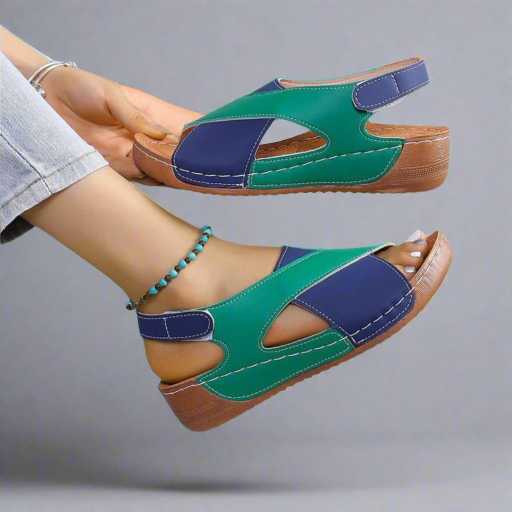 Sonnhild | Håndlavede premium-sandaler i marineblå