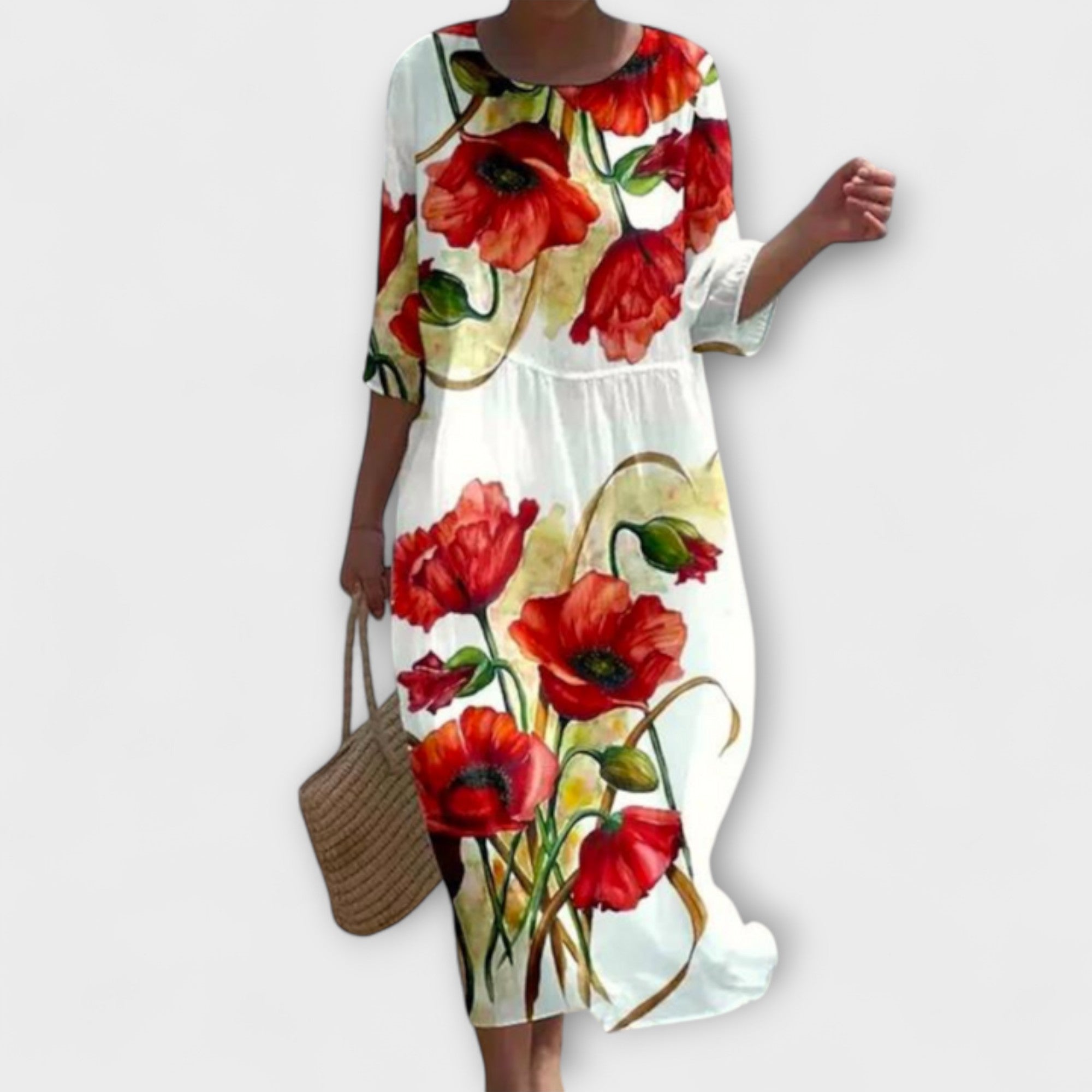 Miranda - Stilfuld Blomstermaxi-kjole