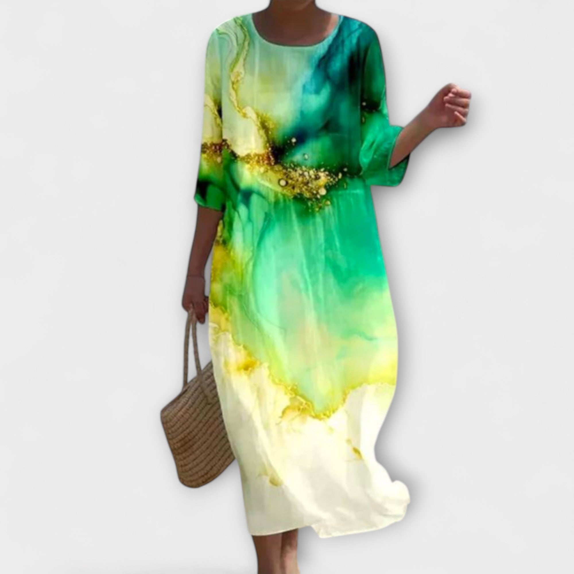 Miranda - Stilfuld Blomstermaxi-kjole