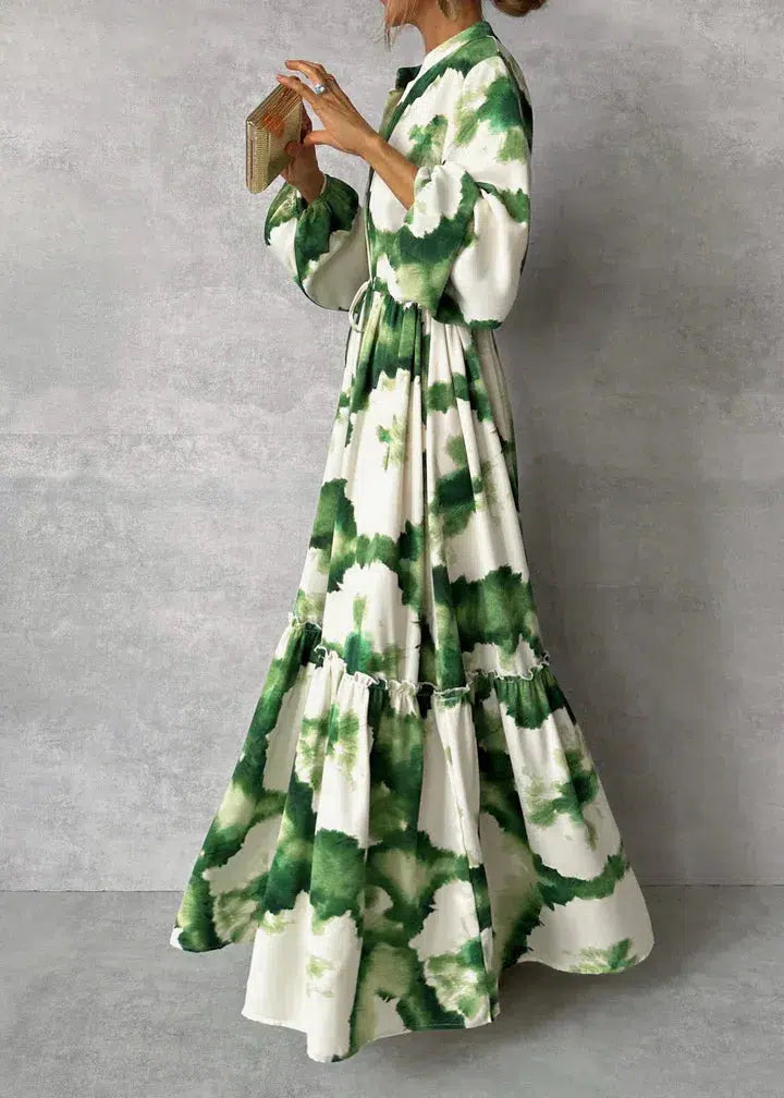 Sophia | Grøn Kjole, Elegant og Tidøs Stil