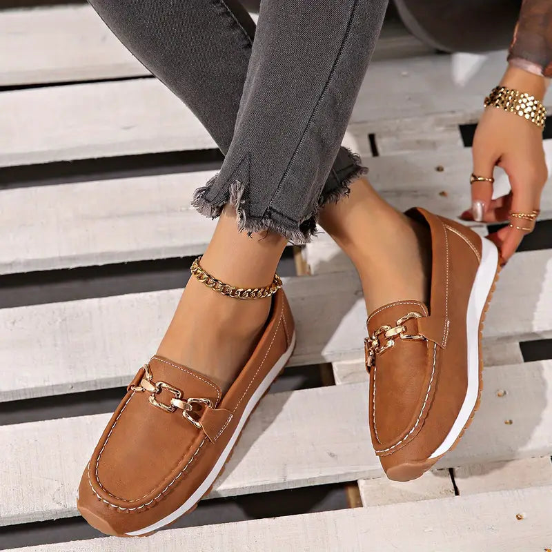 Sofia™ | Ortopædiske Vintage Loafers – Stil & Komfort