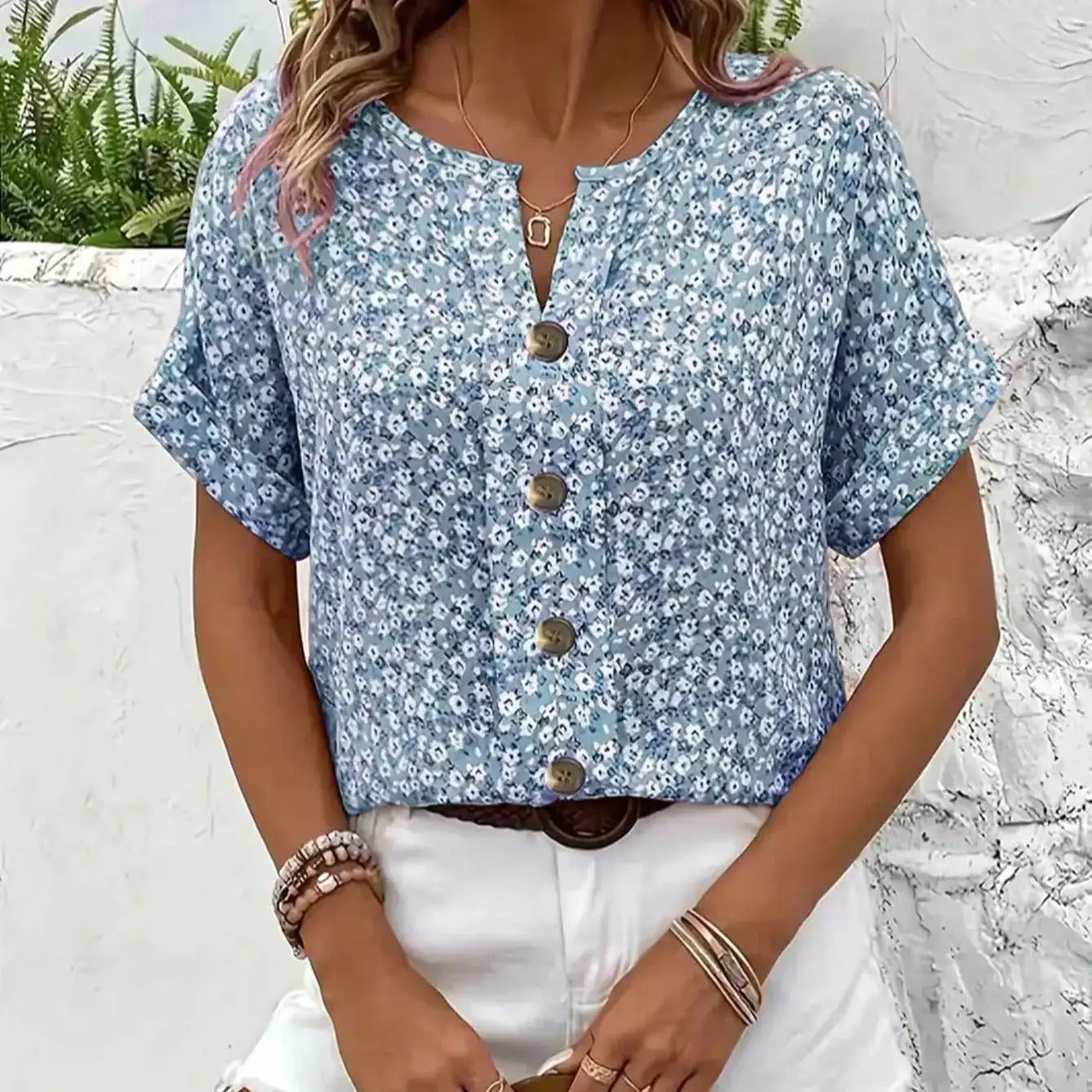 Verna | Elegant bluse med blomsterprint