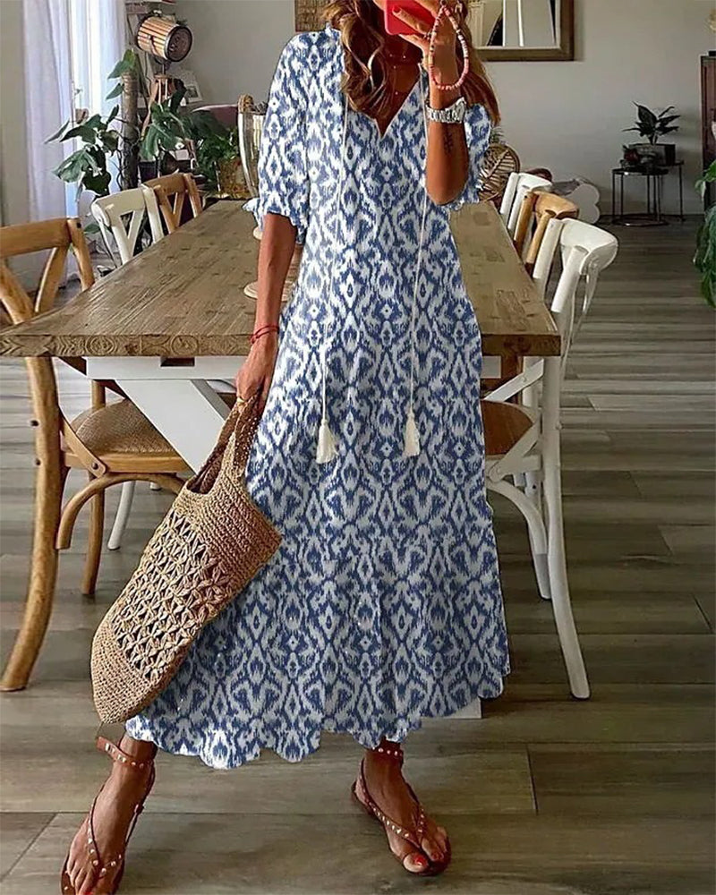 Christina | Boho Kjole der Elegantly Camouflerer din Mave