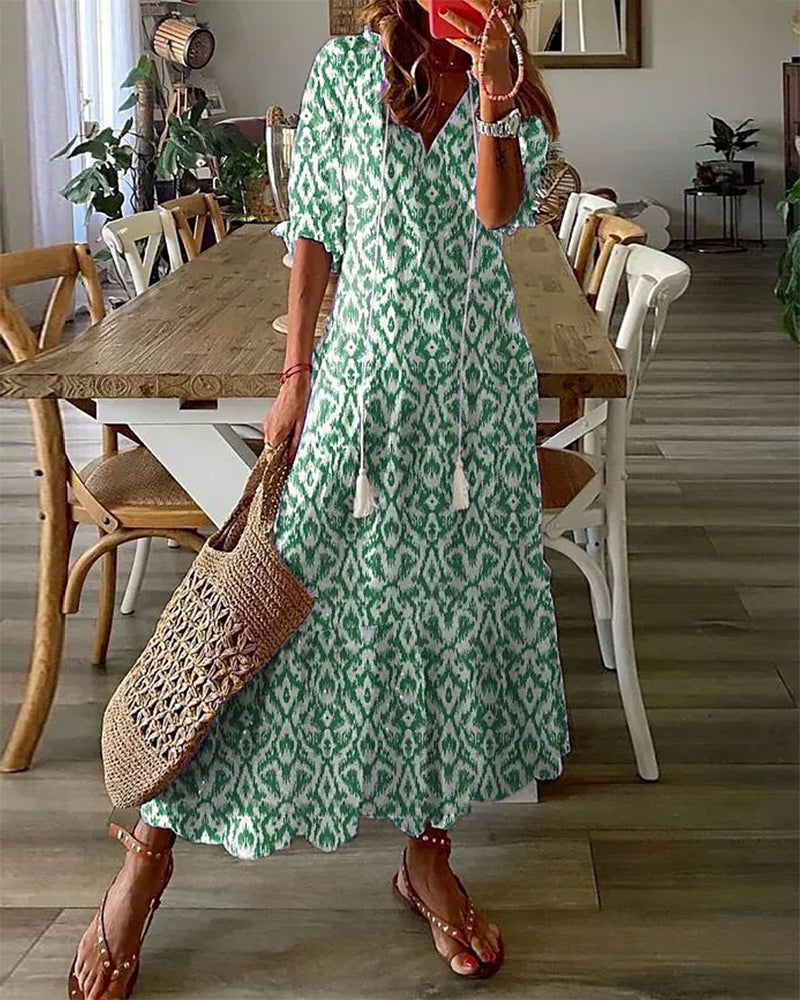Christina | Boho Kjole der Elegantly Camouflerer din Mave