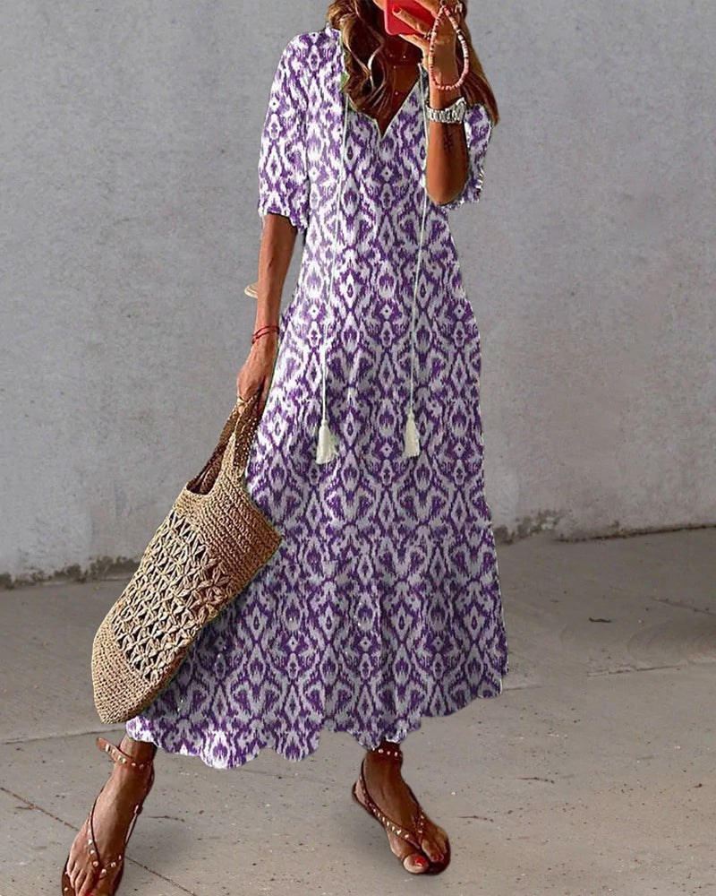 Christina | Boho Kjole der Elegantly Camouflerer din Mave