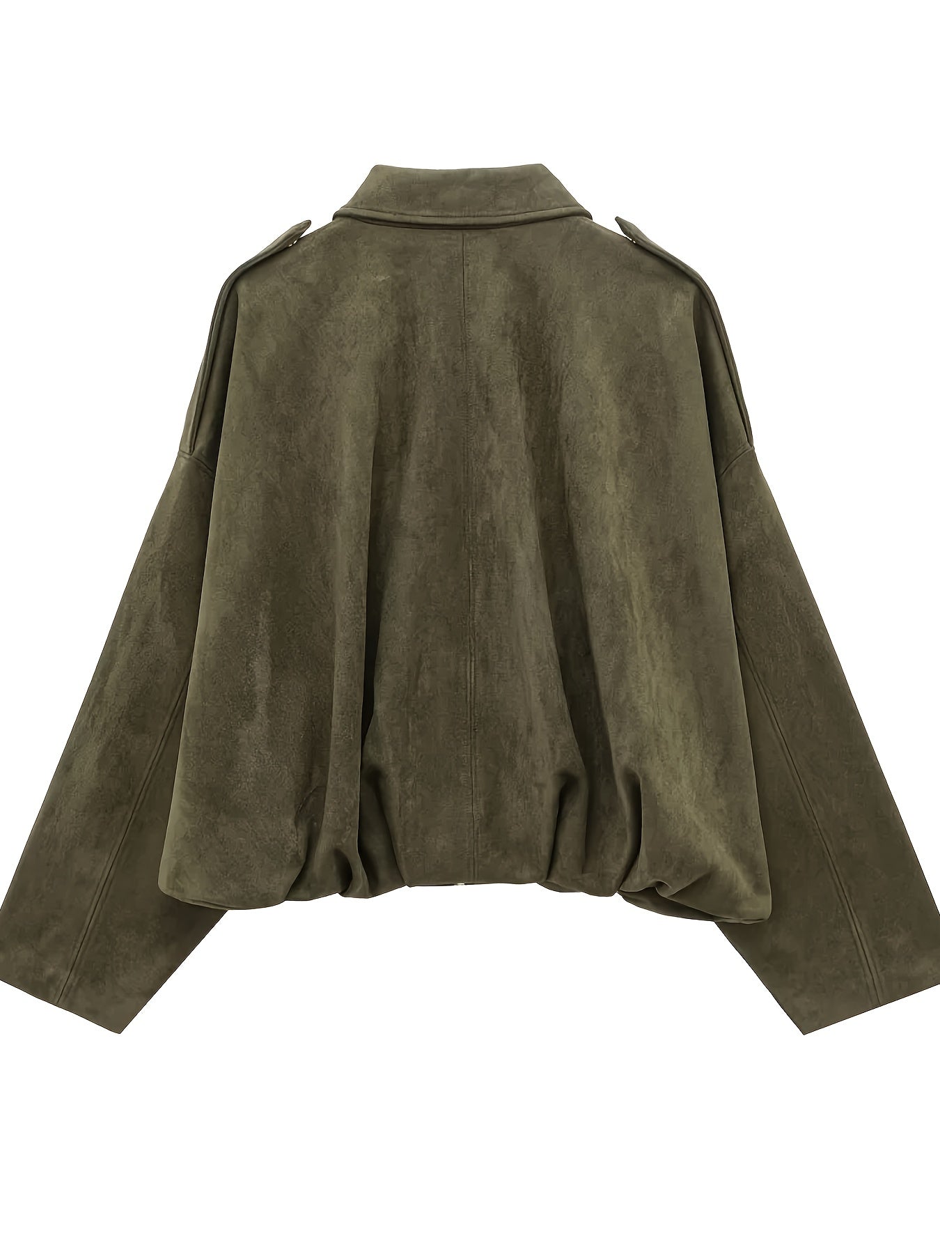 Šárka – Krátká semišová bunda v oversize střihu