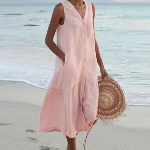 Lyra | Let Sommerkjole med Elegant V-hals