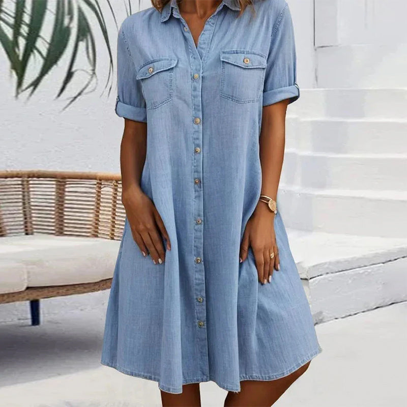 Maisie | Casual A-linje Kjole med Lommer