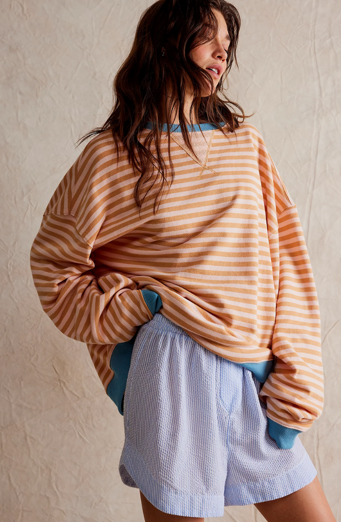 Janina – Pruhovaný oversized svetr pro výrazný podzimní styl