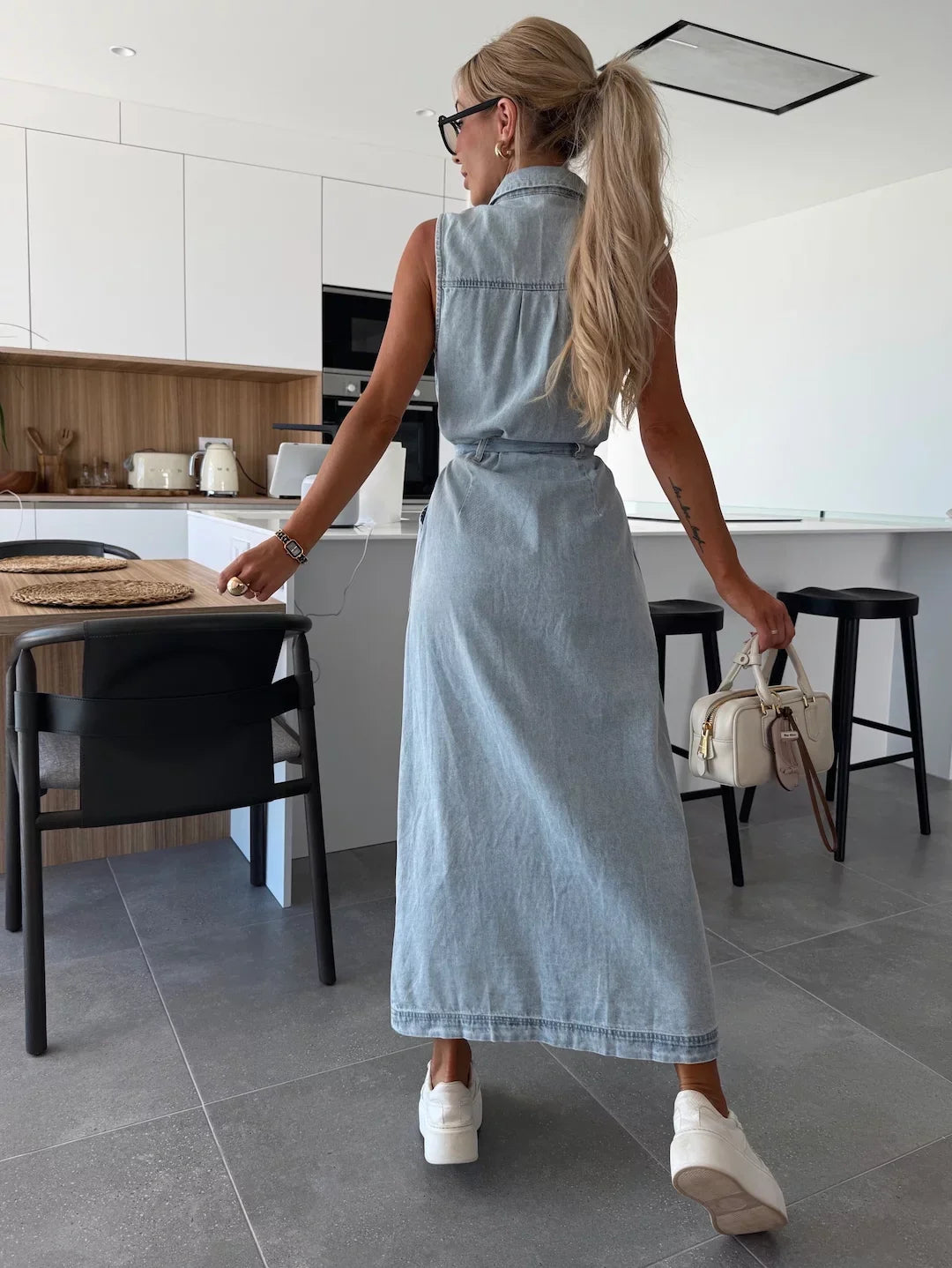 Louisa™ – Maxi Denim Kjole