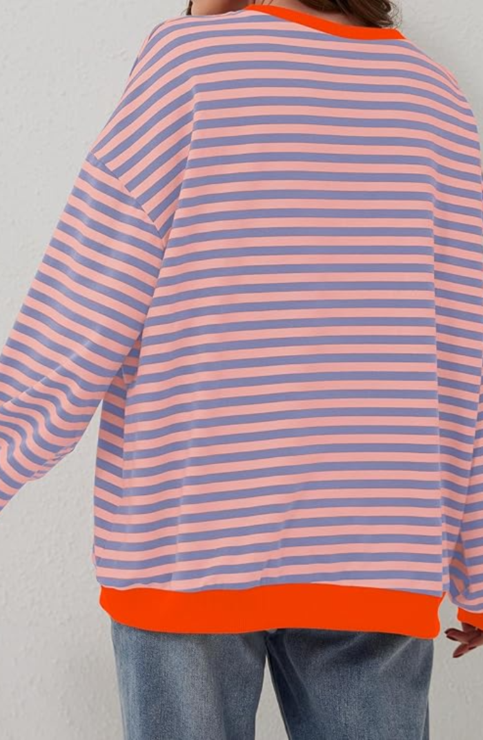 Janina – Pruhovaný oversized svetr pro výrazný podzimní styl