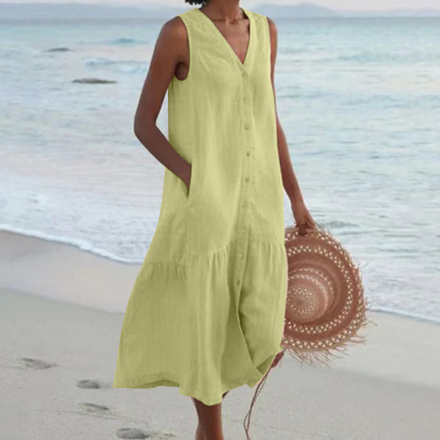 Lyra | Let Sommerkjole med Elegant V-hals