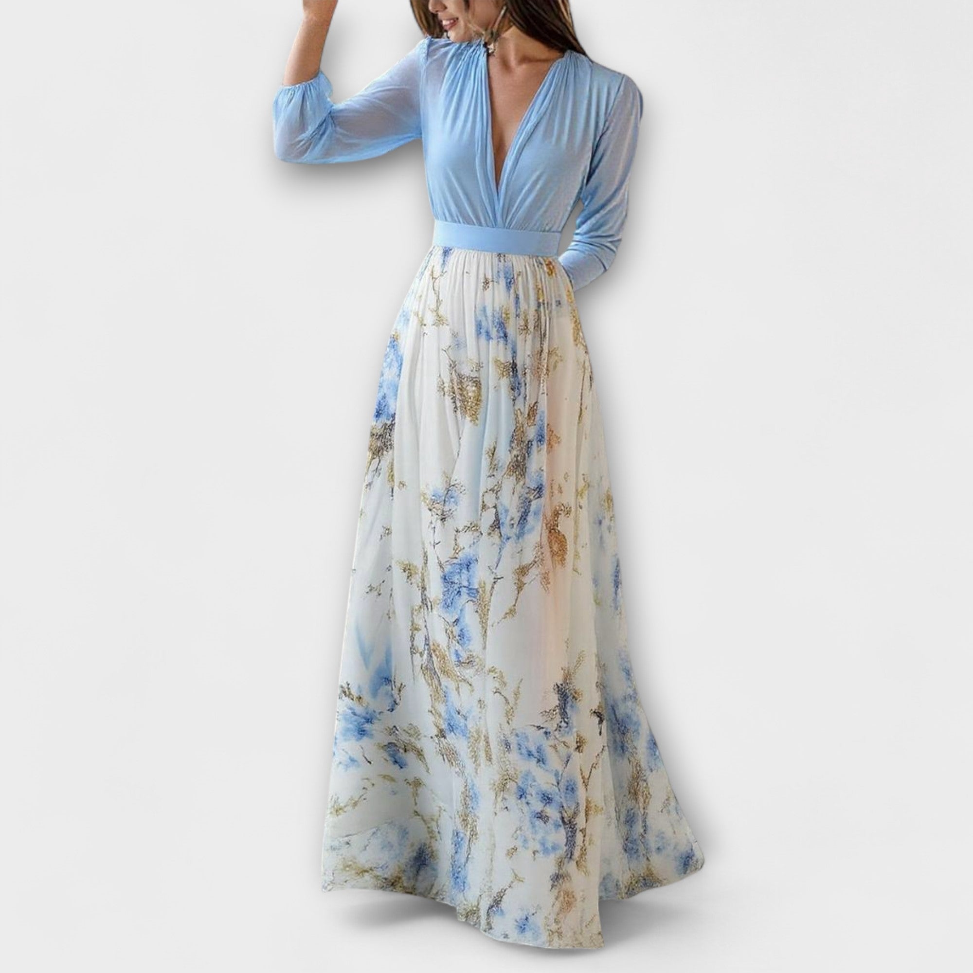 Harper – Sprudlende blomster-maxikjole