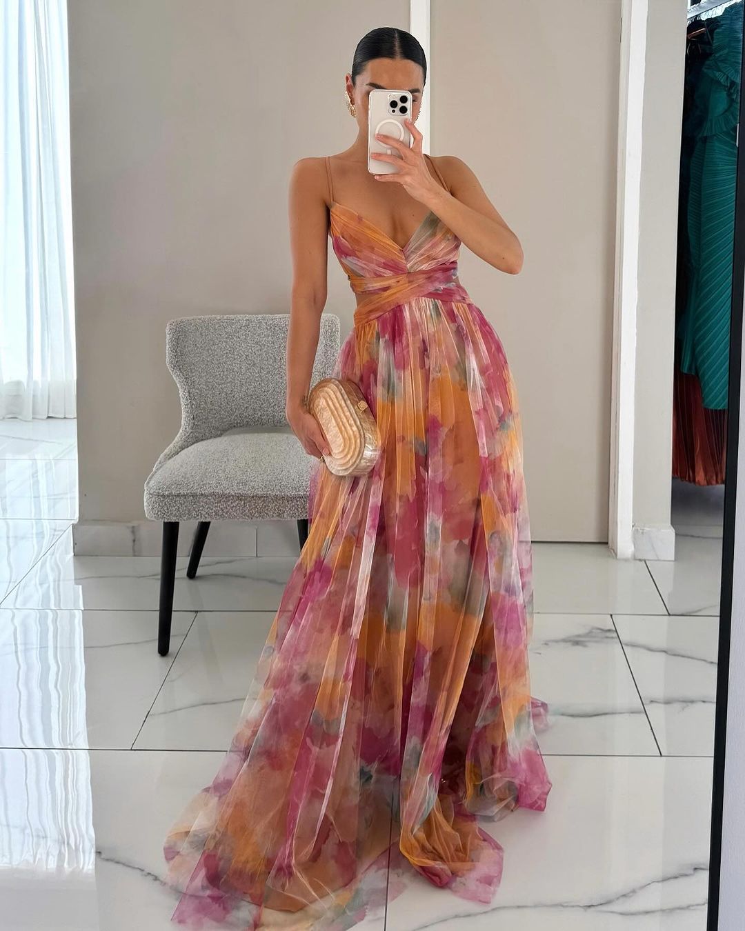Gisele | Let og luftig blomsterkjole med elegant pasform