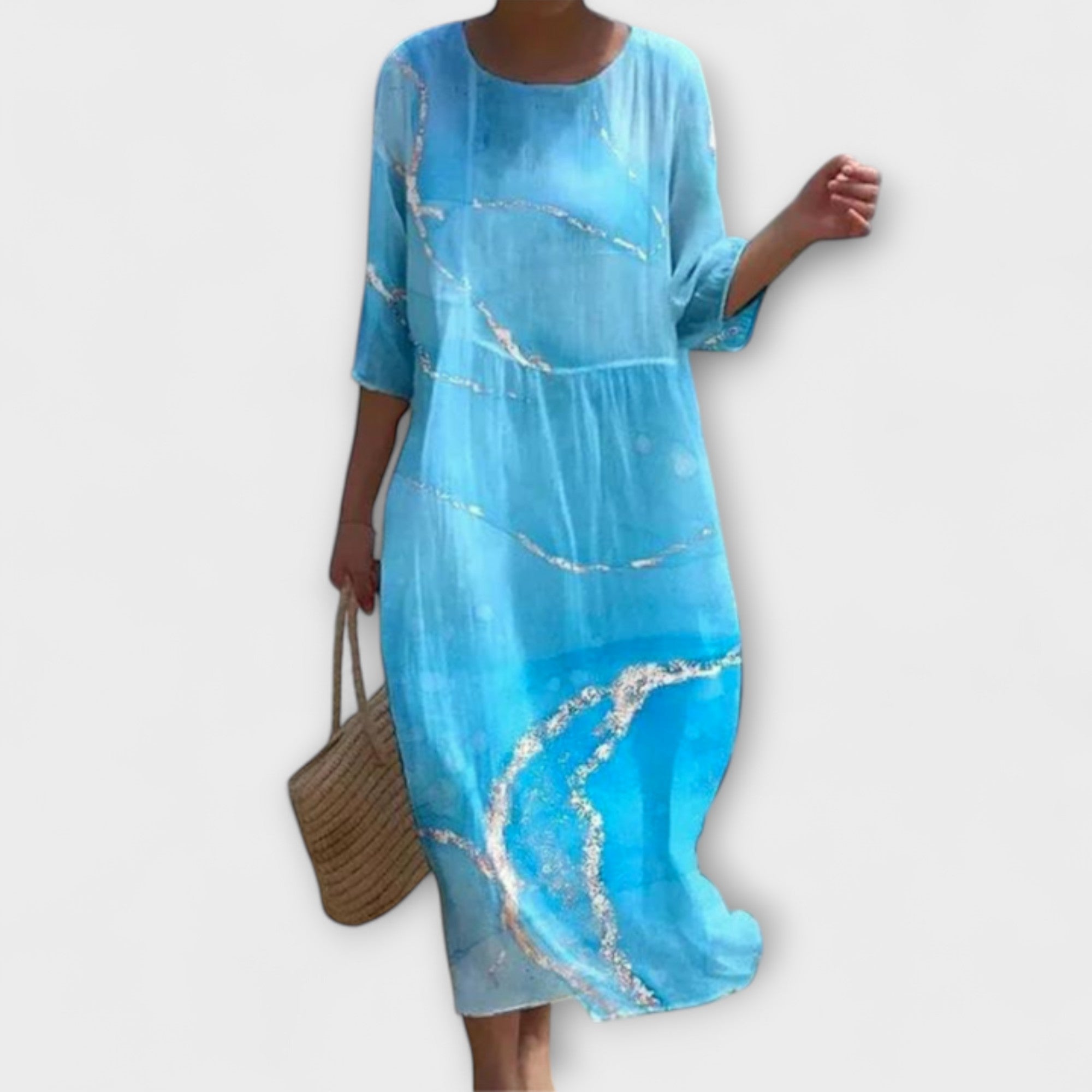 Miranda - Stilfuld Blomstermaxi-kjole