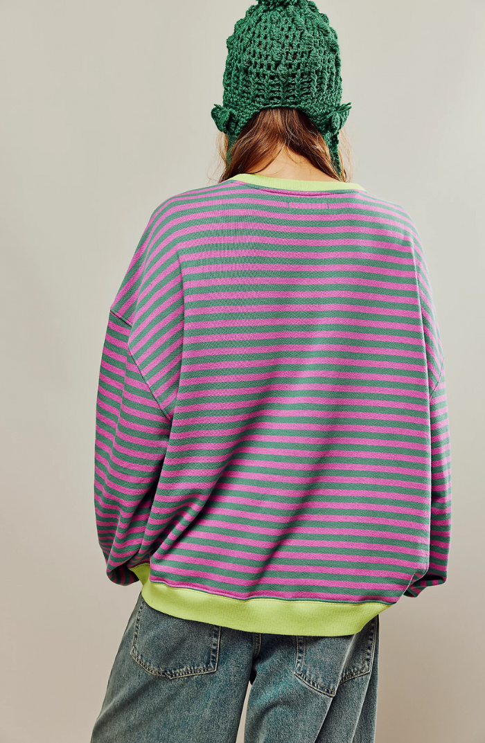 Janina – Pruhovaný oversized svetr pro výrazný podzimní styl