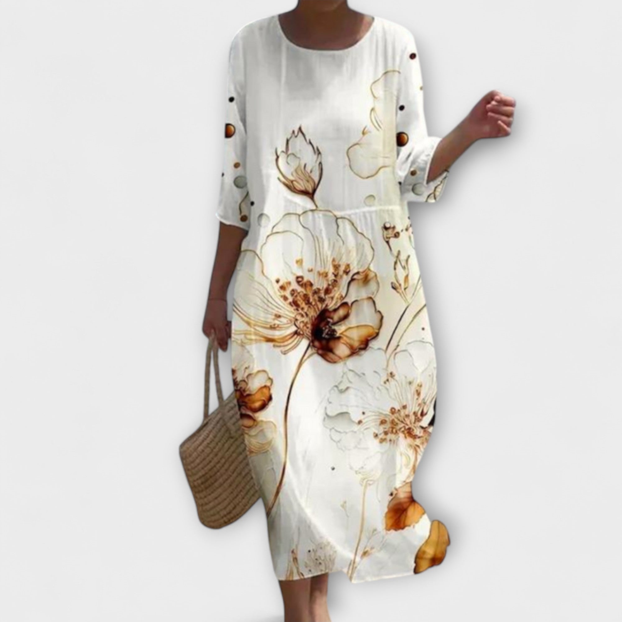Miranda - Stilfuld Blomstermaxi-kjole