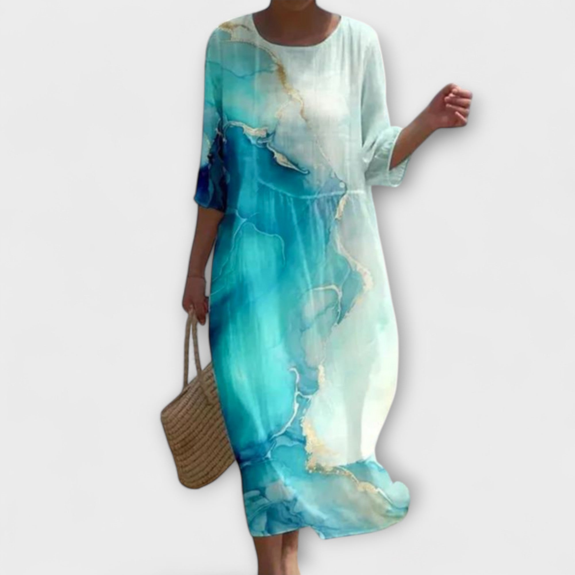 Miranda - Stilfuld Blomstermaxi-kjole