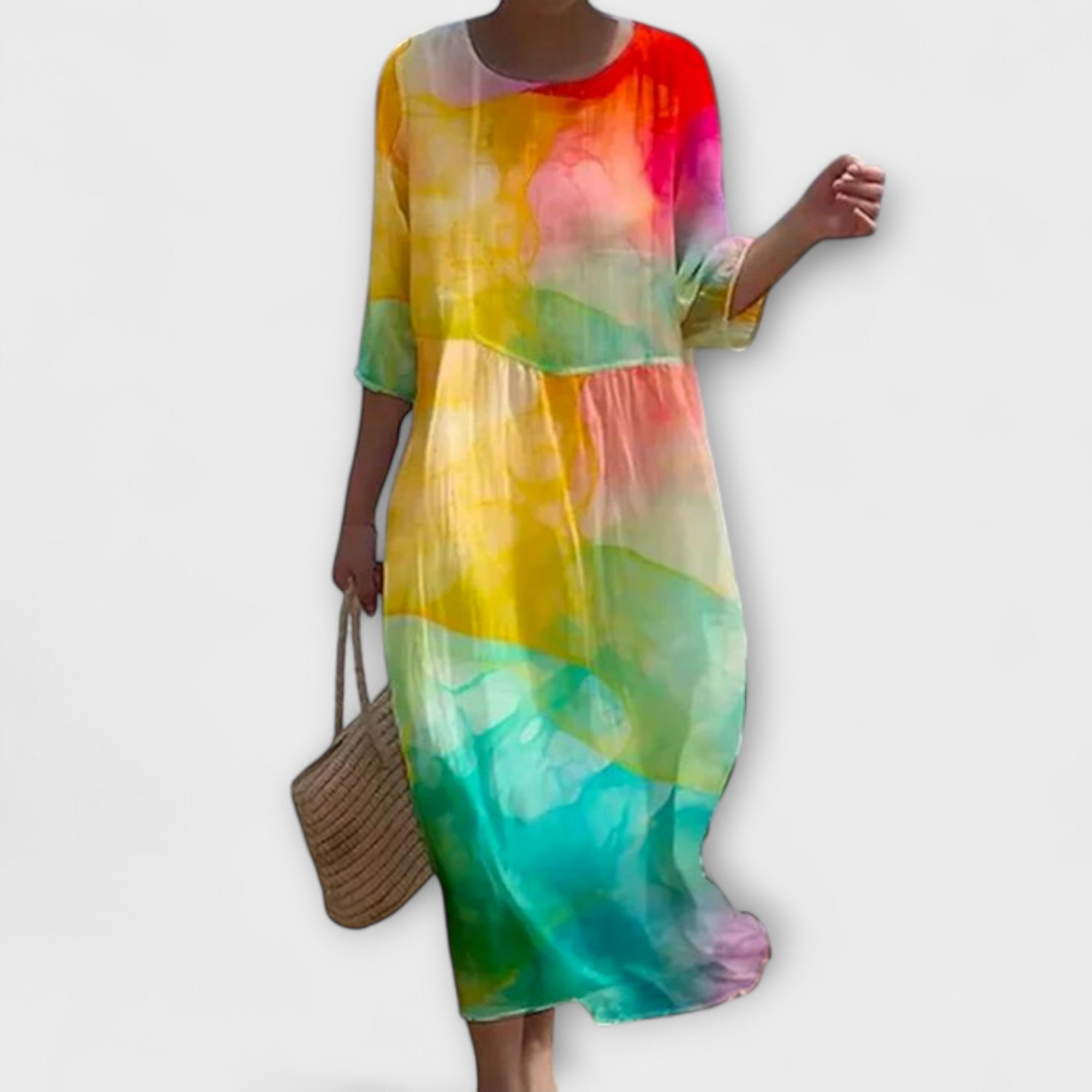 Miranda - Stilfuld Blomstermaxi-kjole