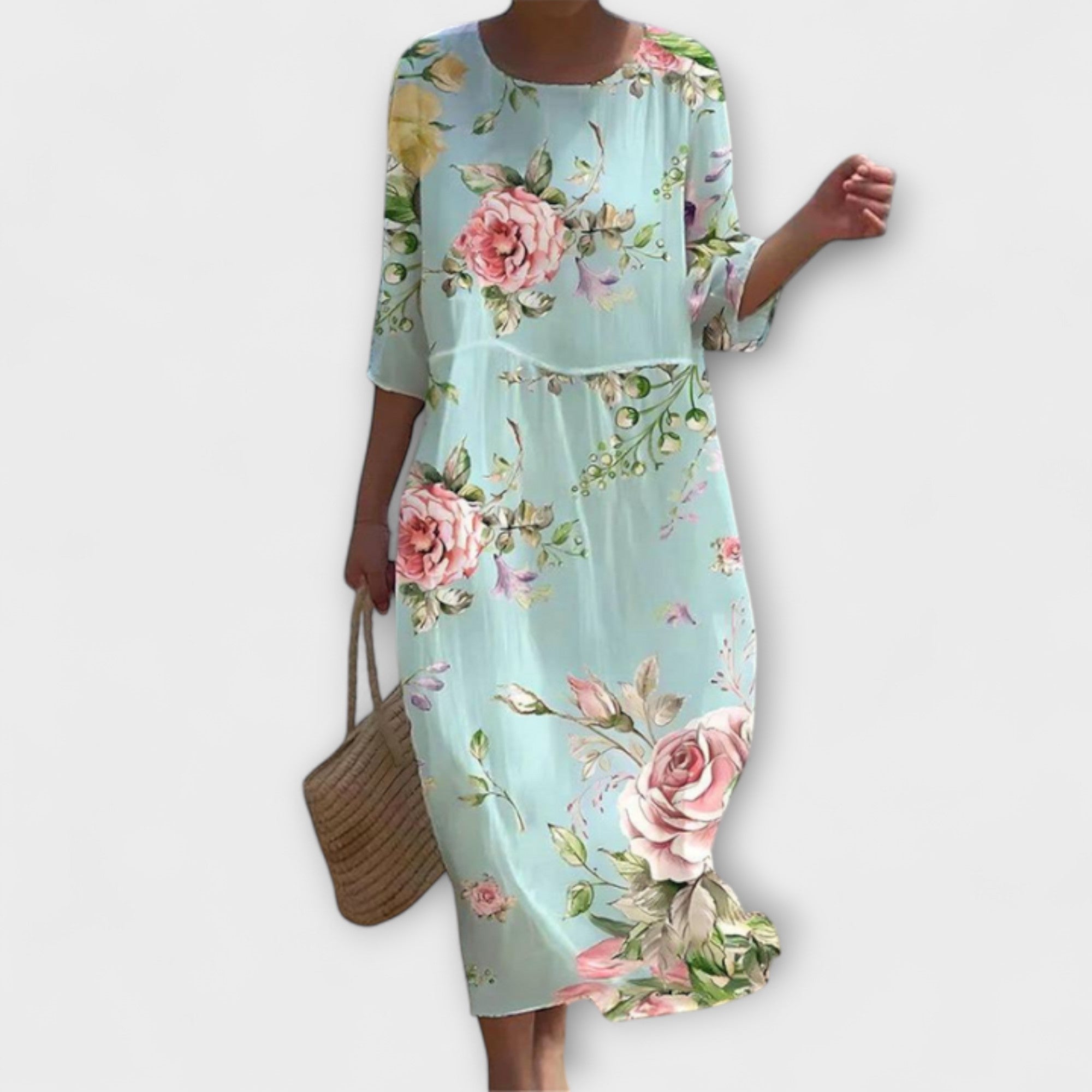 Miranda - Stilfuld Blomstermaxi-kjole