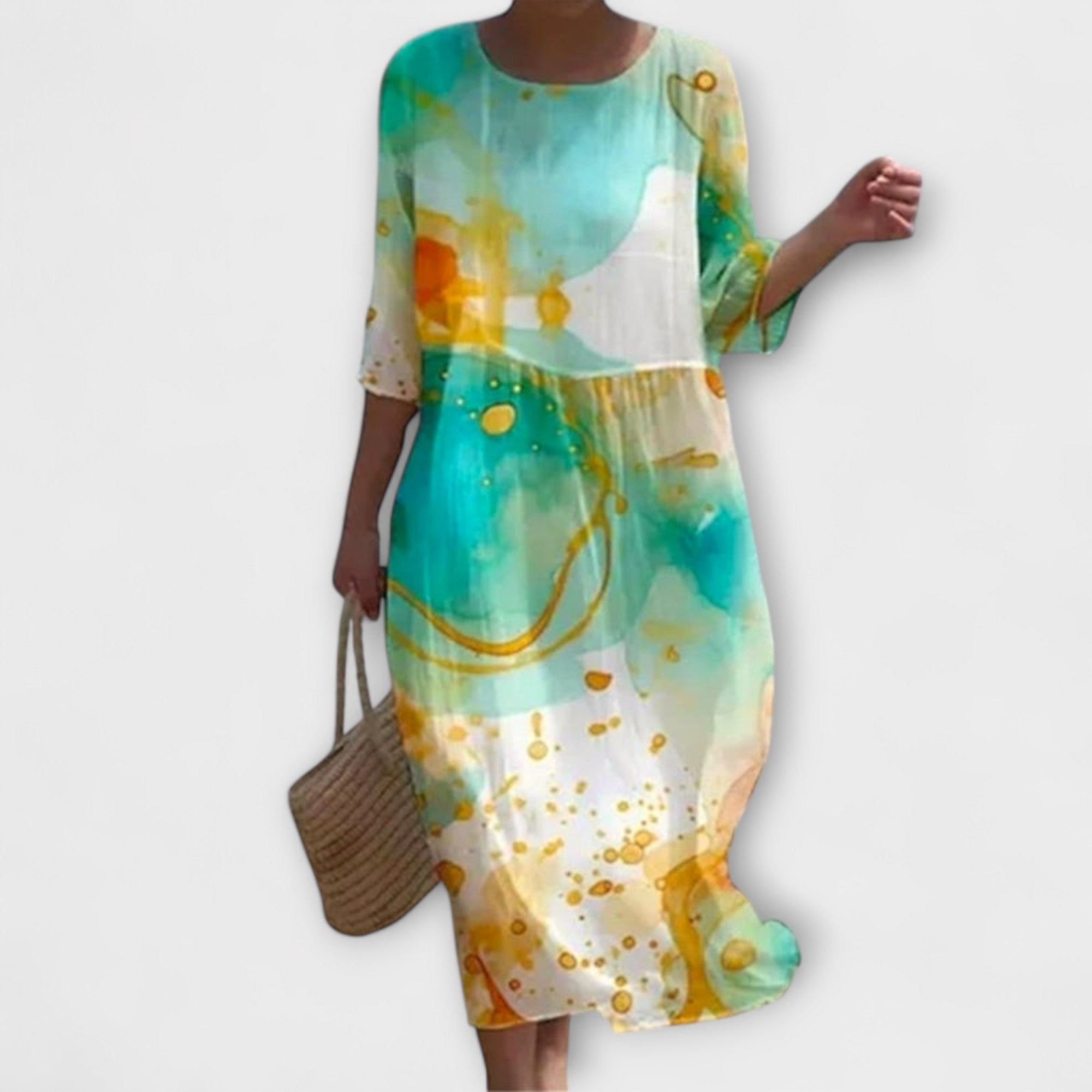 Miranda - Stilfuld Blomstermaxi-kjole