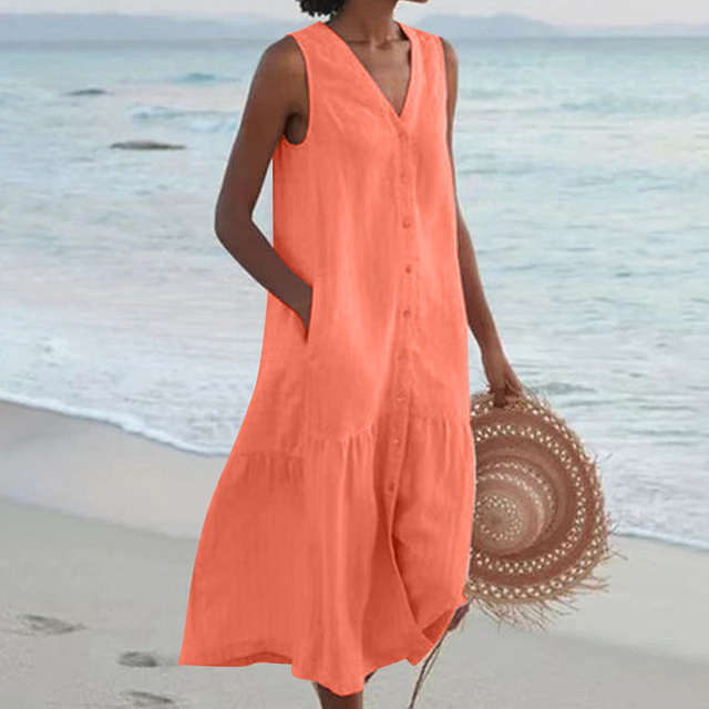 Lyra | Let Sommerkjole med Elegant V-hals
