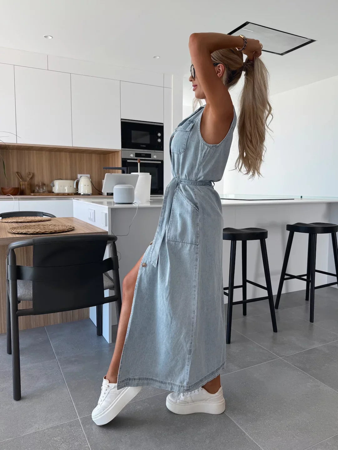 Louisa™ – Maxi Denim Kjole