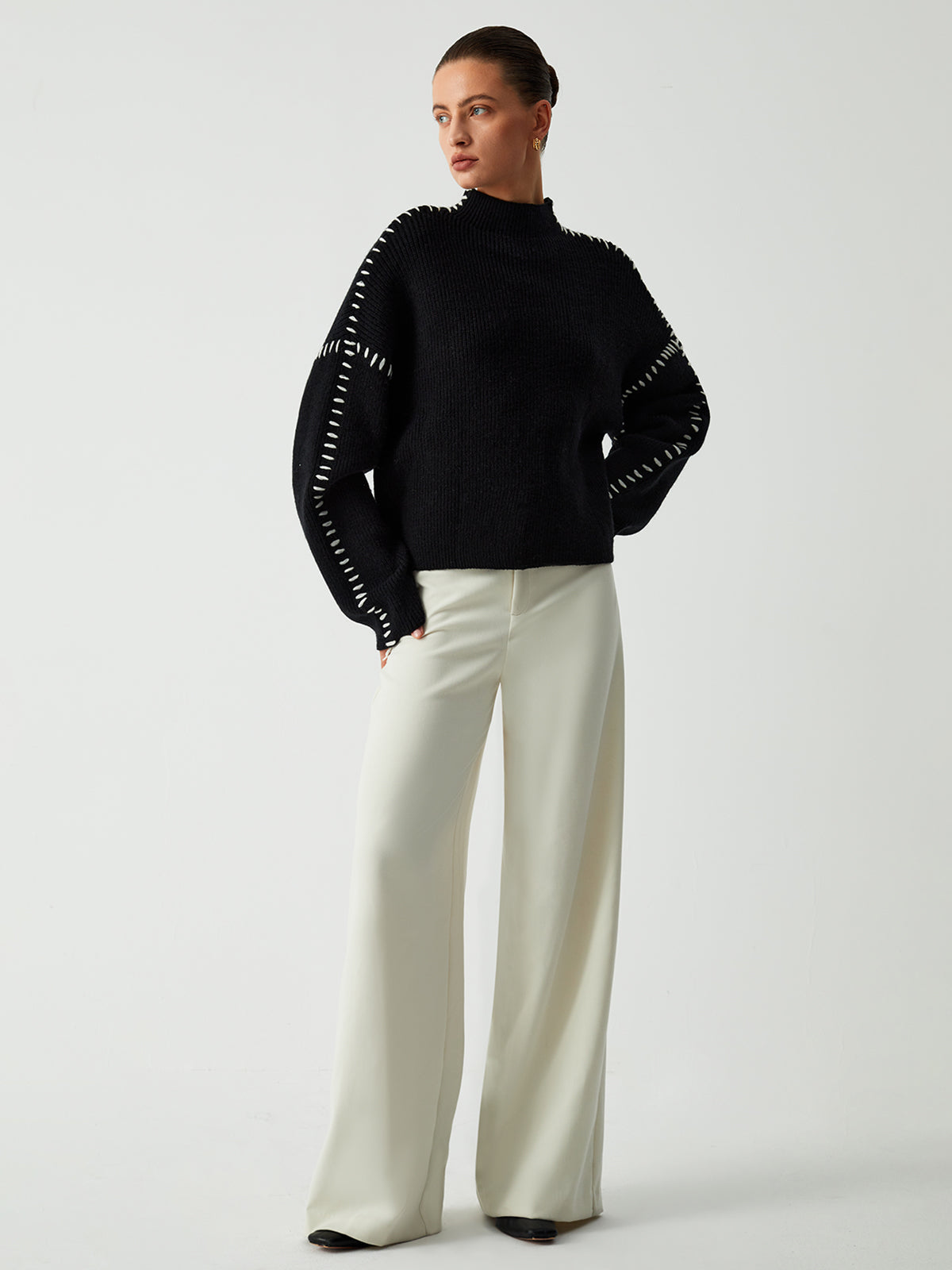 Martyna – Oversized blůza s elegantním límcem