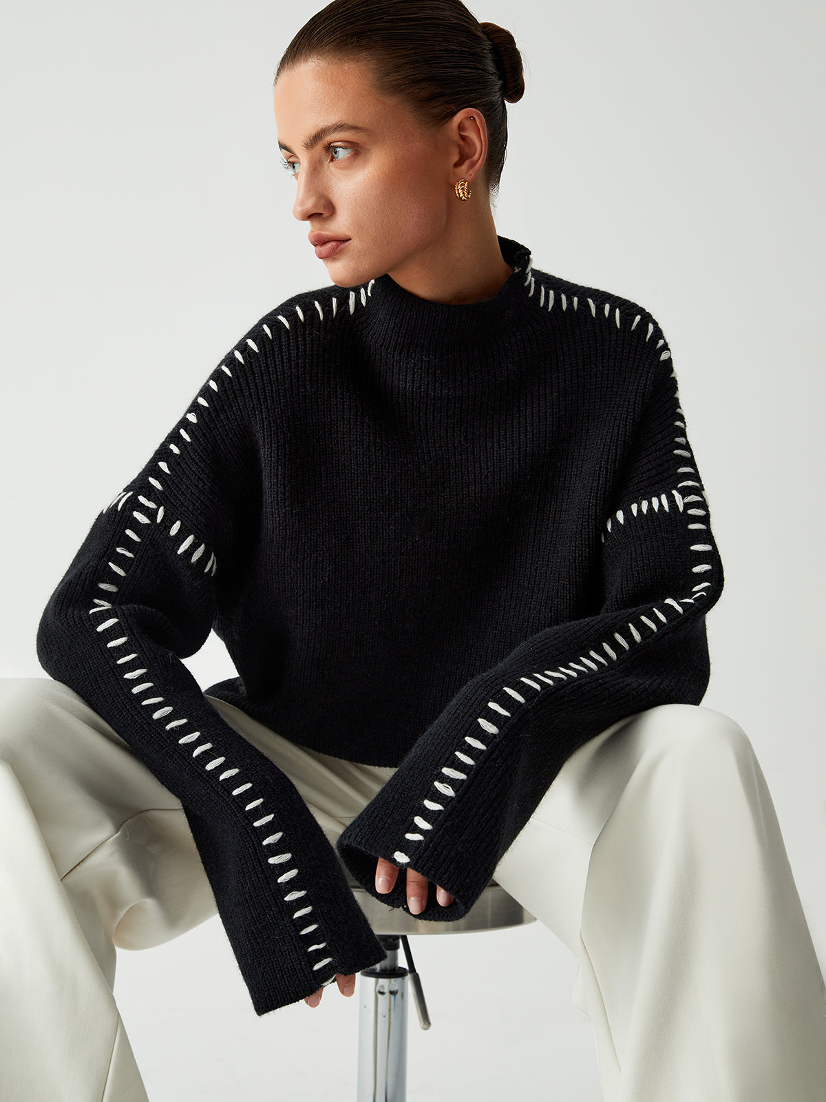 Martyna – Oversized blůza s elegantním límcem