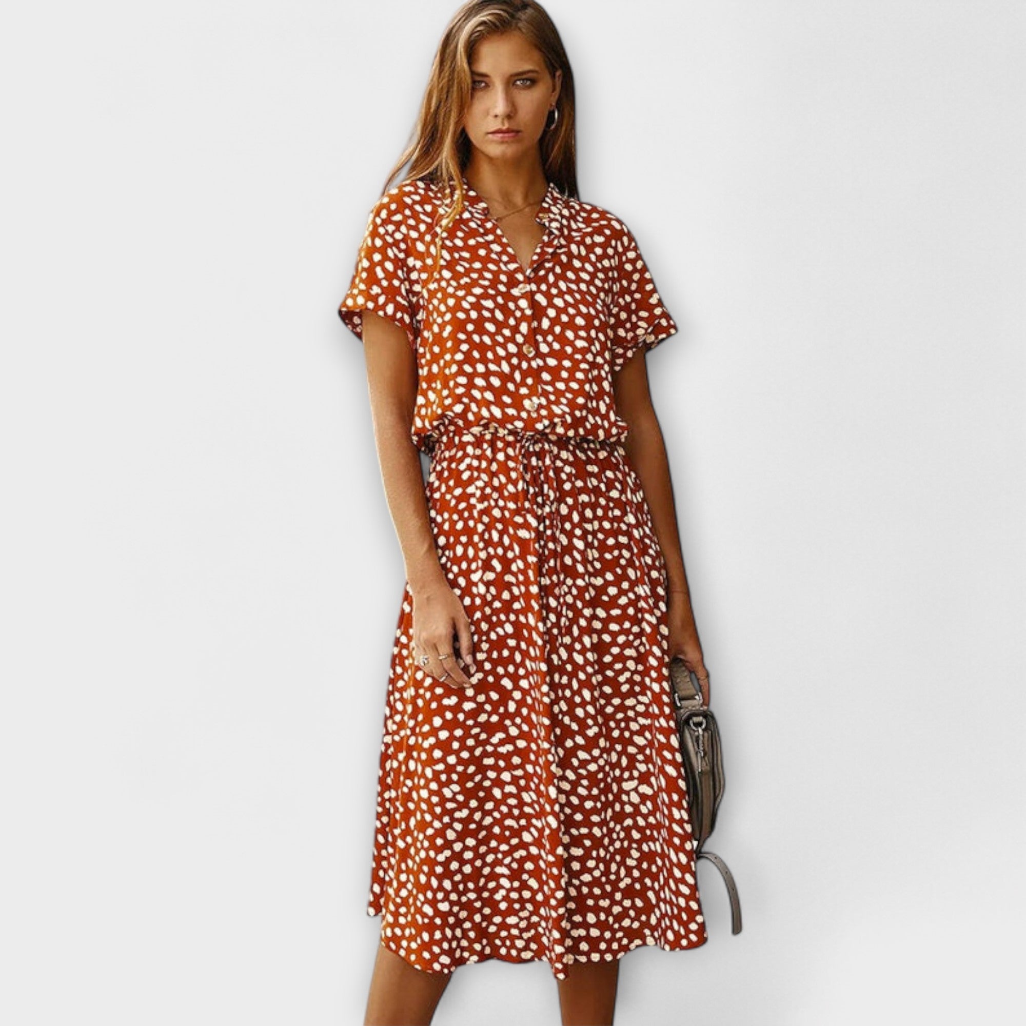 Florine - Midi Kjole med Elegant Pasform