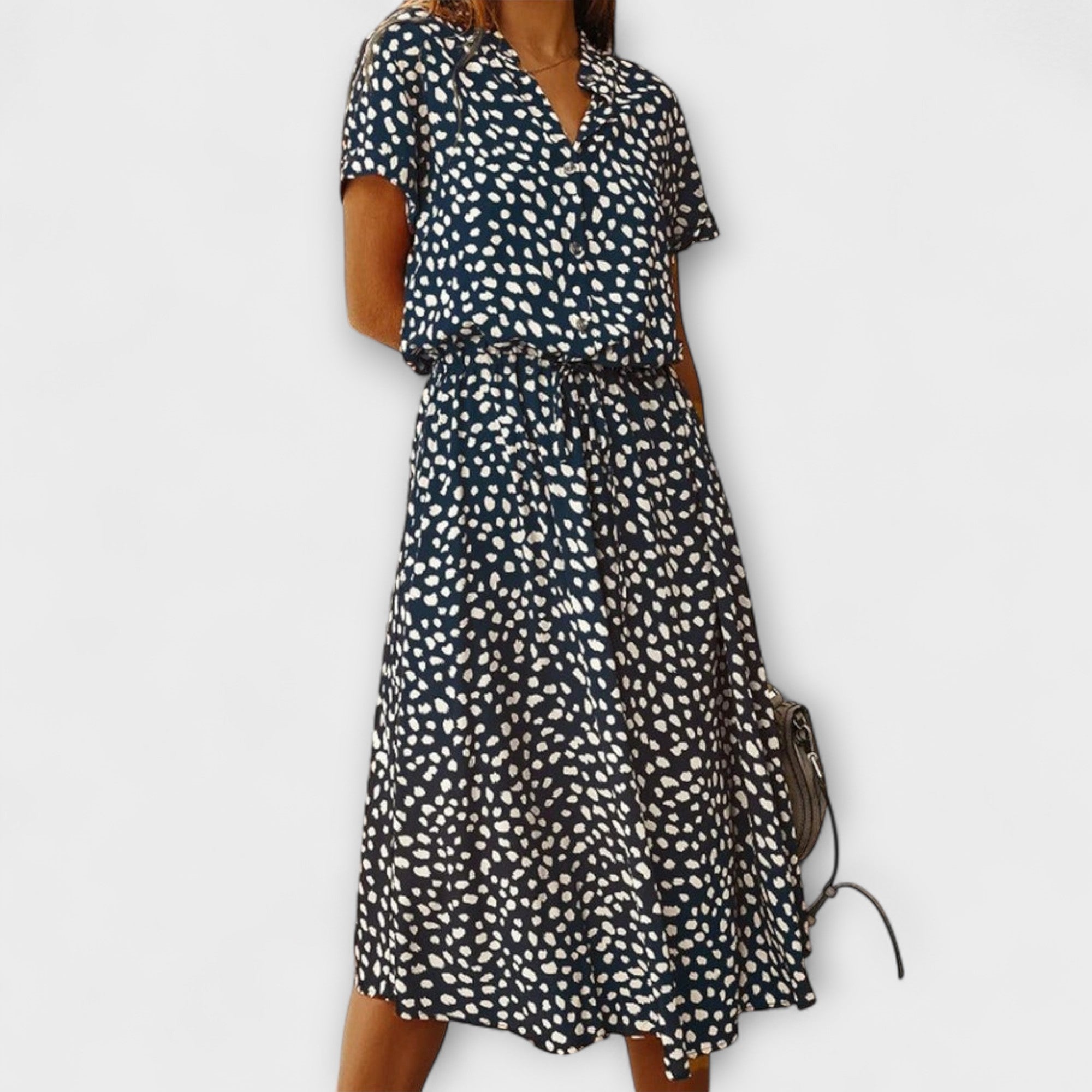 Florine - Midi Kjole med Elegant Pasform