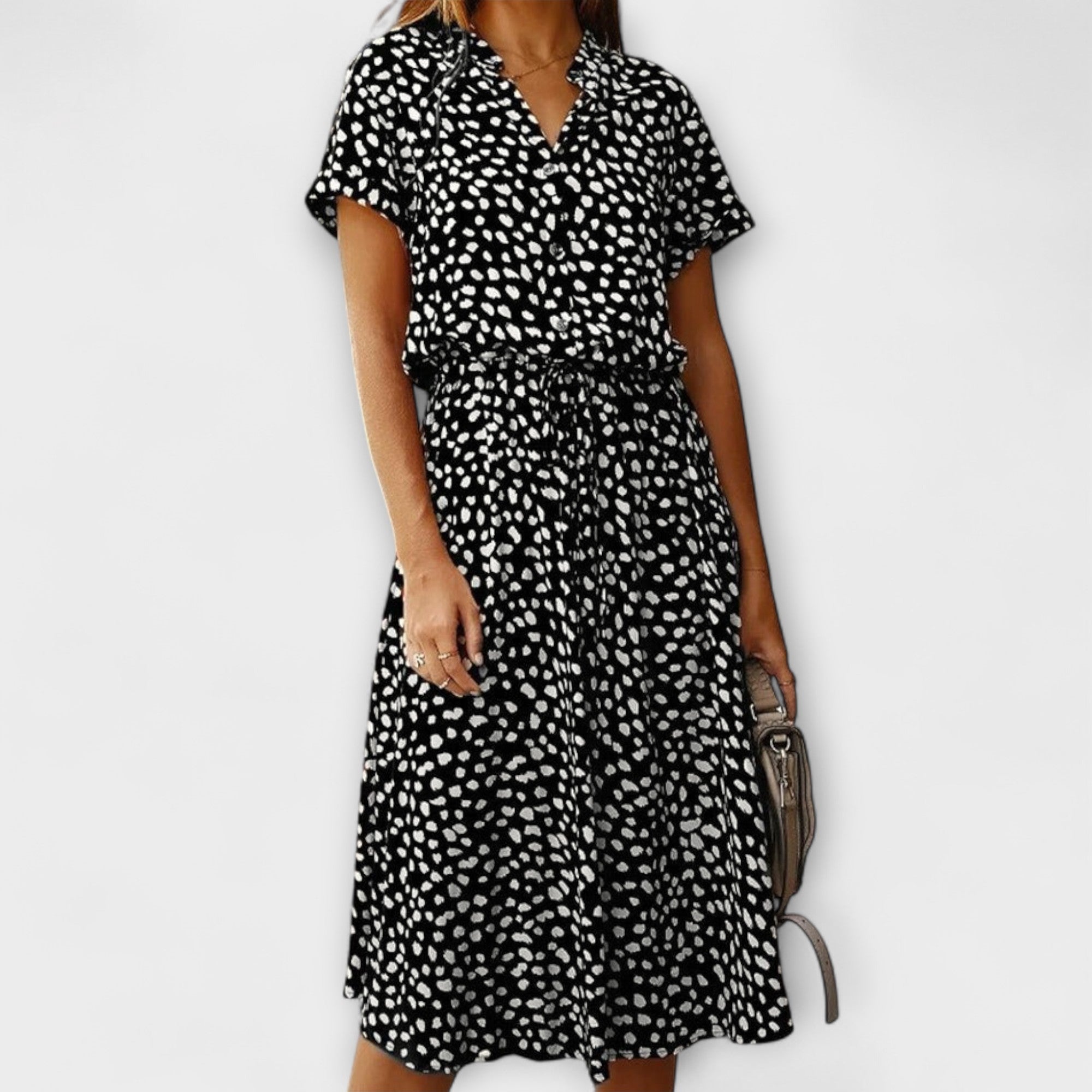 Florine - Midi Kjole med Elegant Pasform