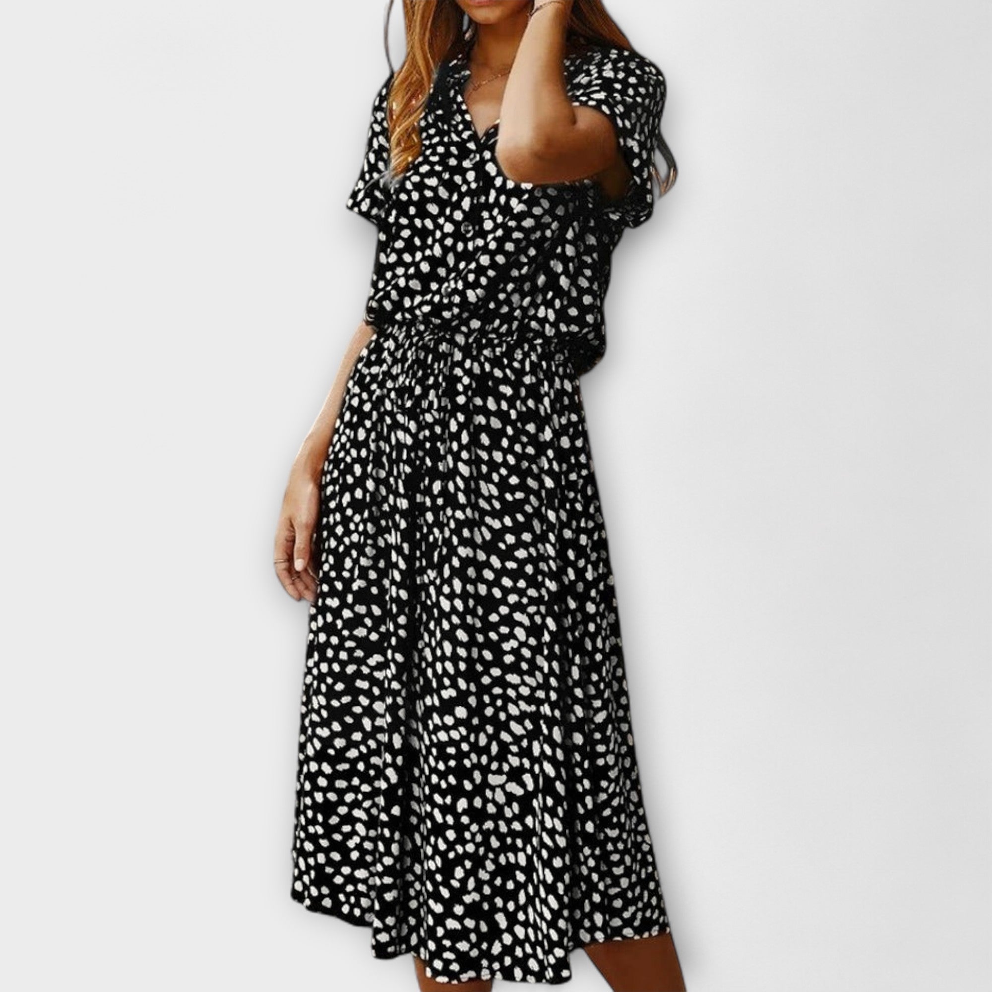 Florine - Midi Kjole med Elegant Pasform