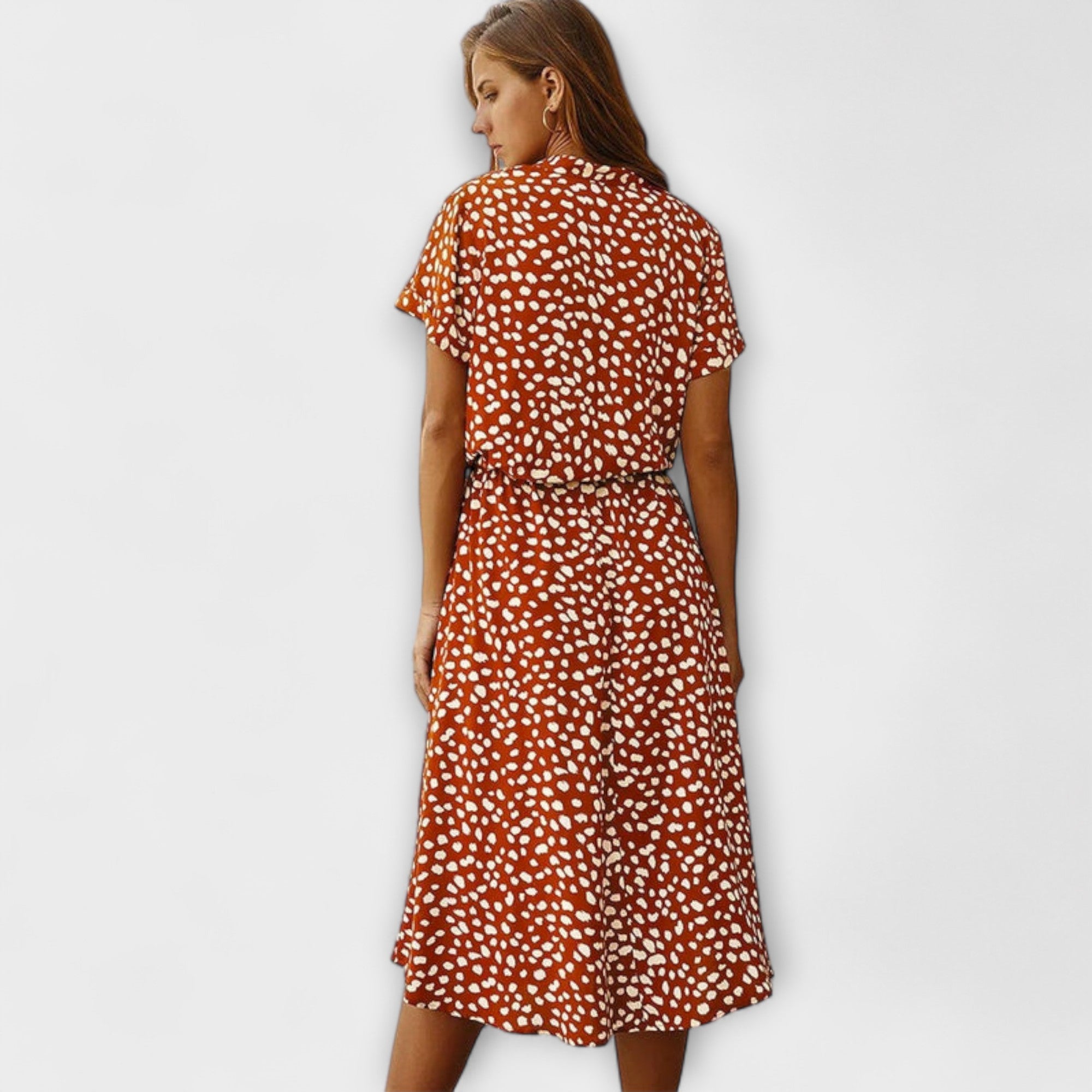 Florine - Midi Kjole med Elegant Pasform