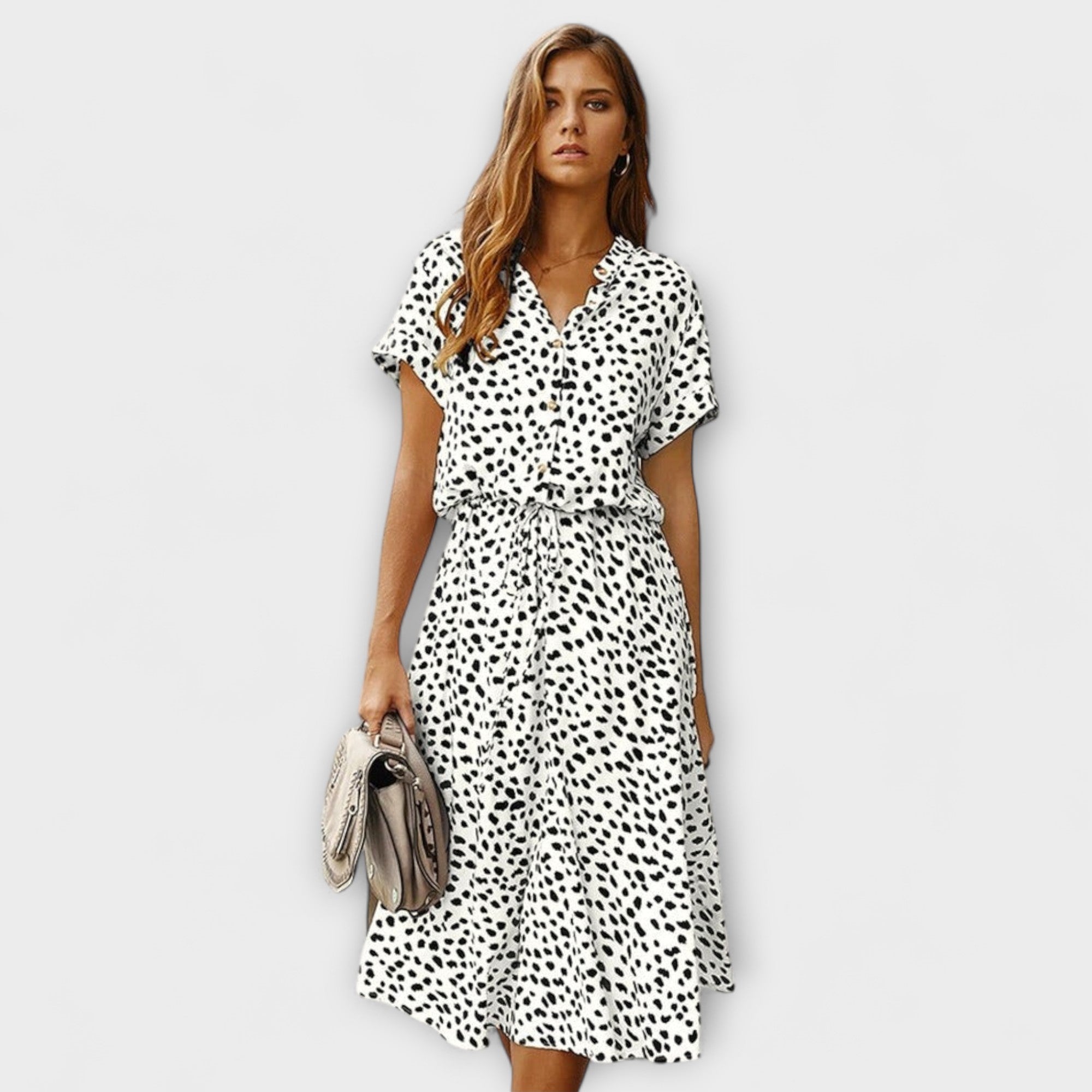 Florine - Midi Kjole med Elegant Pasform