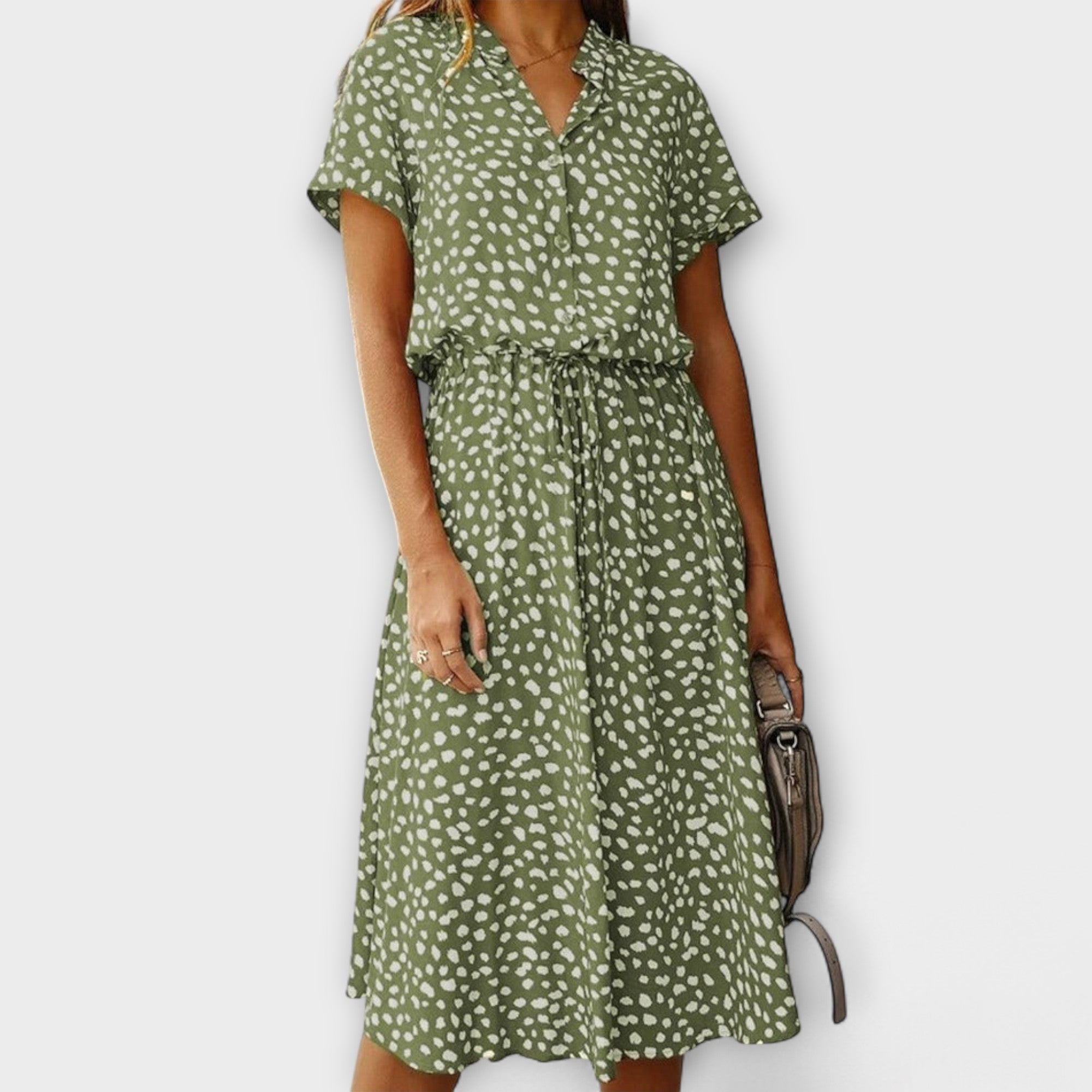 Florine - Midi Kjole med Elegant Pasform