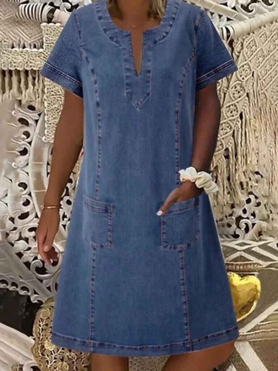 Liv™ | Tidløs Denimkjole – Komfort, Stil & Selvtillid