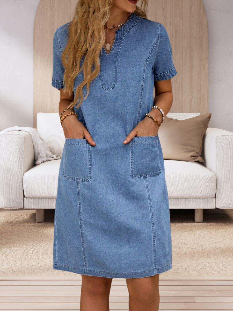Liv™ | Tidløs Denimkjole – Komfort, Stil & Selvtillid