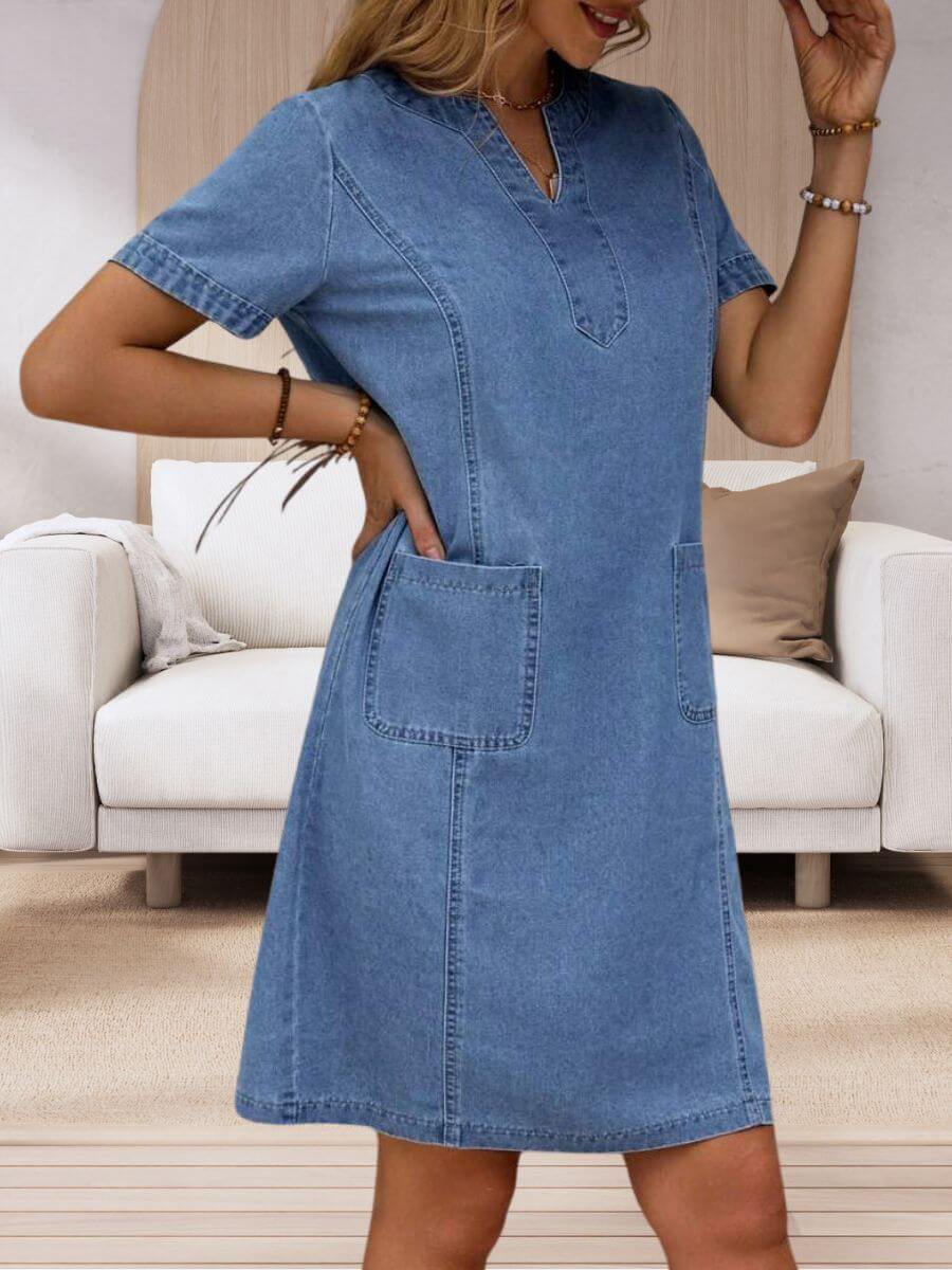 Liv™ | Tidløs Denimkjole – Komfort, Stil & Selvtillid