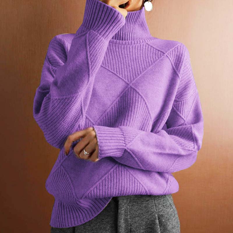 Jana – Stylový svetr s geometrickou texturou