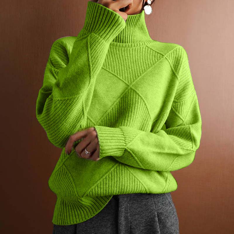 Jana – Stylový svetr s geometrickou texturou