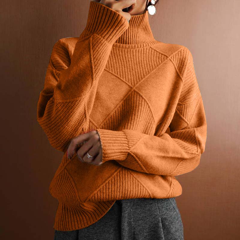 Jana – Stylový svetr s geometrickou texturou