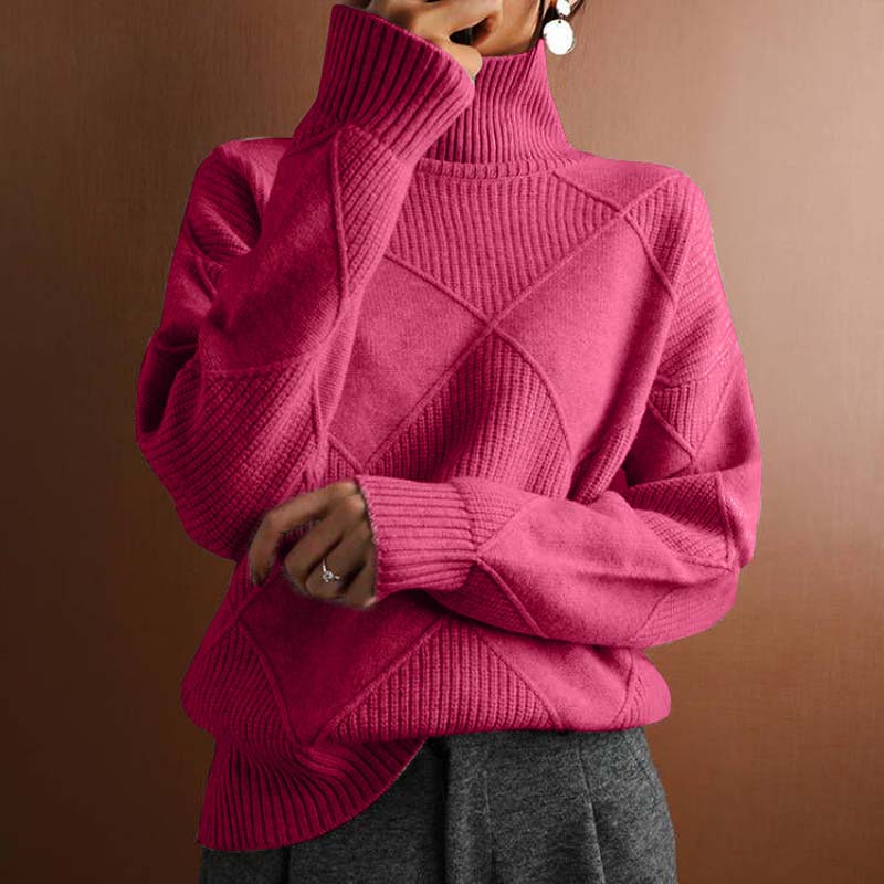 Jana – Stylový svetr s geometrickou texturou
