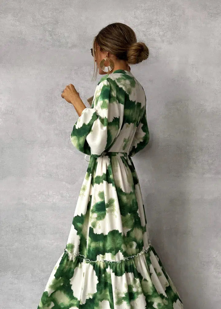 Sophia | Grøn Kjole, Elegant og Tidøs Stil