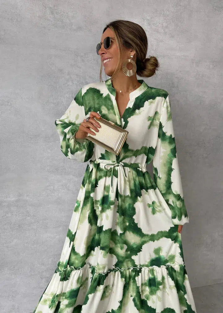 Sophia | Grøn Kjole, Elegant og Tidøs Stil