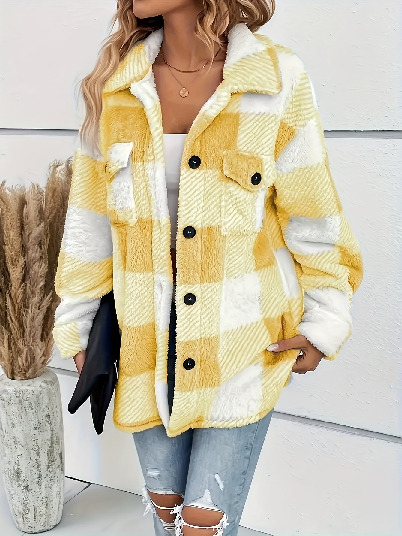 Eva – Elegantní káro pro chladné dny