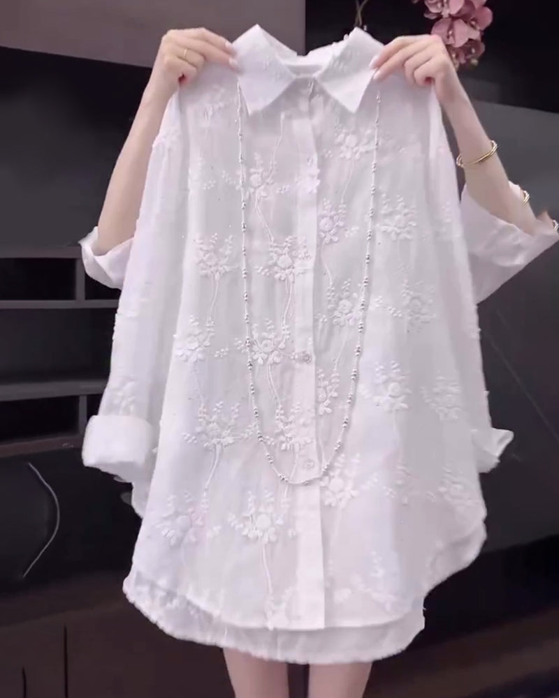 Marie – Bavlněná košile s výšivkou pro každý den