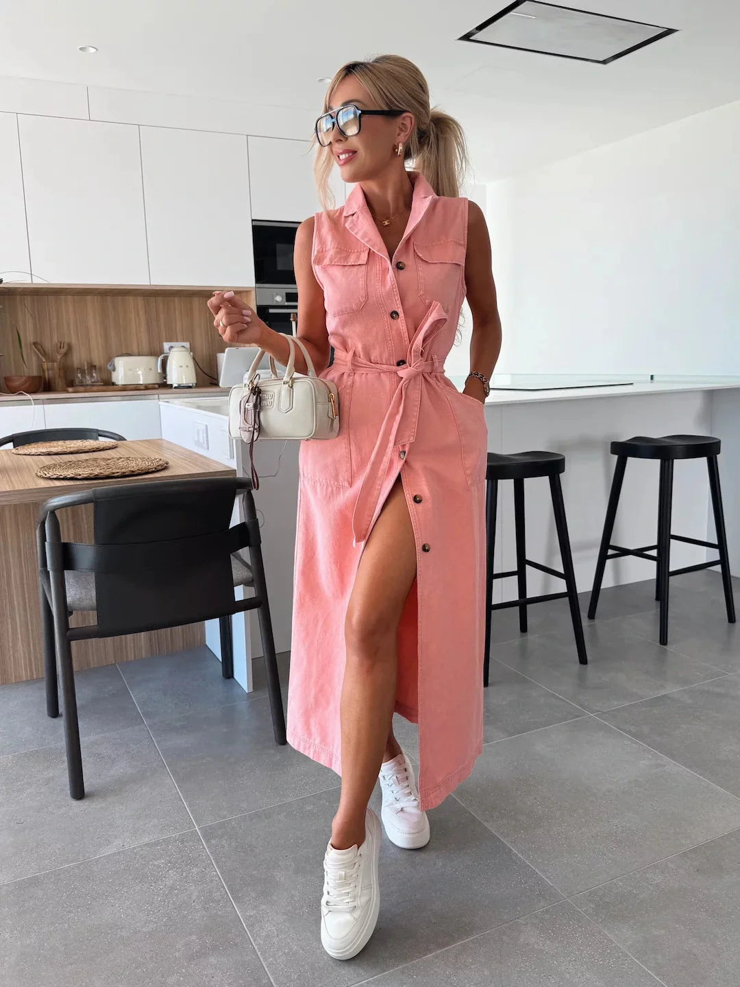 Louisa™ – Maxi Denim Kjole