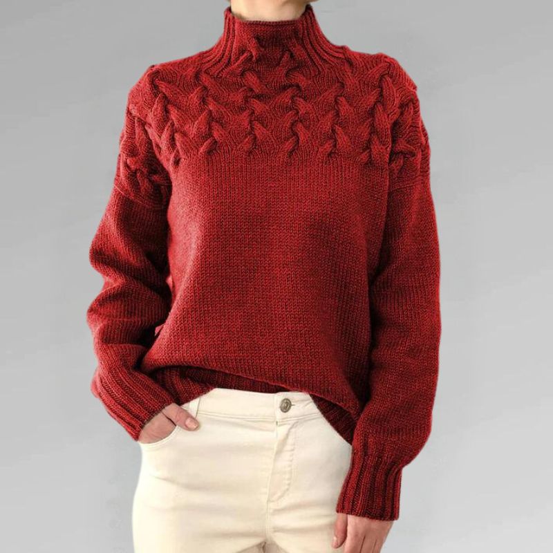 Paulina – Elegantní svetr s vysokým límcem