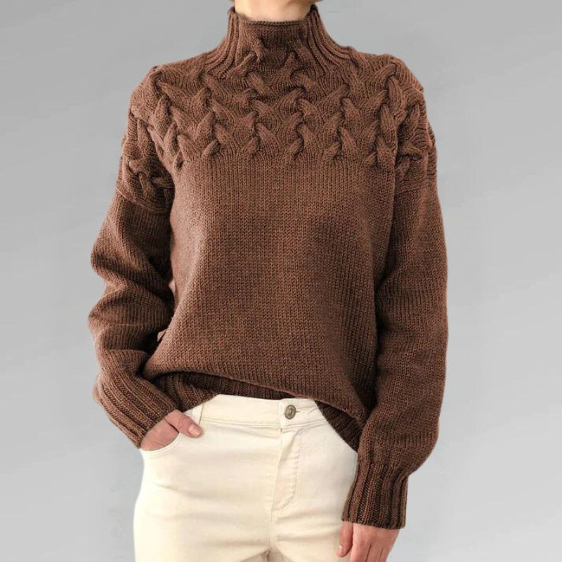 Paulina – Elegantní svetr s vysokým límcem